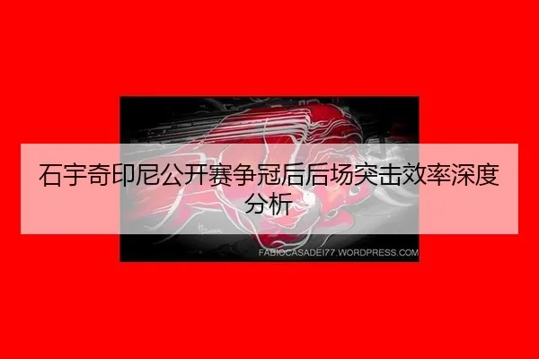 石宇奇印尼公开赛争冠后后场突击效率深度分析（leyu）